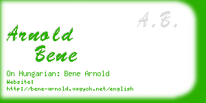 arnold bene business card